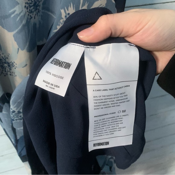 Reformation Odessa Floral Blue Midi Dress - Picture 9 of 11